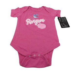 NHL New York Rangers Infant 6/9m Short Sleeve Creeper Bodysuit One Piece Hockey